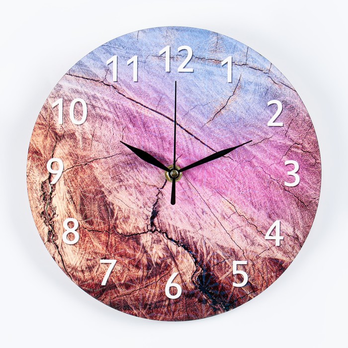 Часы настенные "Горная порода", дискретный ход, d-23.5 см - фото 1905855890
