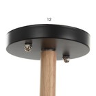 Люстра 1088/5BK 40 Вт Е27 черный-светлое дерево 56×56×28 см BayerLux - Фото 5