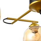 Люстра 1108/3GD E27 40Вт черно-золотой 54х54х24 см BayerLux 5443336