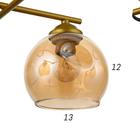 Люстра 1108/3GD E27 40Вт черно-золотой 54х54х24 см BayerLux 5443336