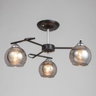 Люстра 1108/3CR E27 40 Вт черно-хромовый 54×54×24 см BayerLux - фото 47623202