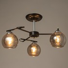 Люстра 1108/3CR E27 40 Вт черно-хромовый 54×54×24 см BayerLux - фото 47623203