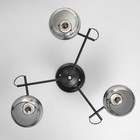 Люстра 1108/3CR E27 40 Вт черно-хромовый 54×54×24 см BayerLux - фото 47623204