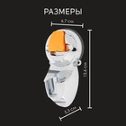Держатель для душевой лейки ZEIN Z74, на вакуумной присоске, пластик, хром/оранжевый - Фото 4