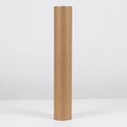 Тубус 76×490 мм (470 мм внутренняя Высота), плотный картон, металлическая крышка - Фото 1