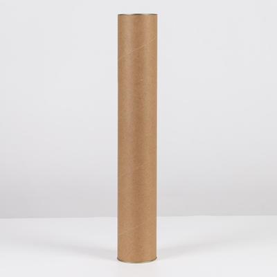 Тубус 76×490 мм (470 мм внутренняя Высота), плотный картон, металлическая крышка