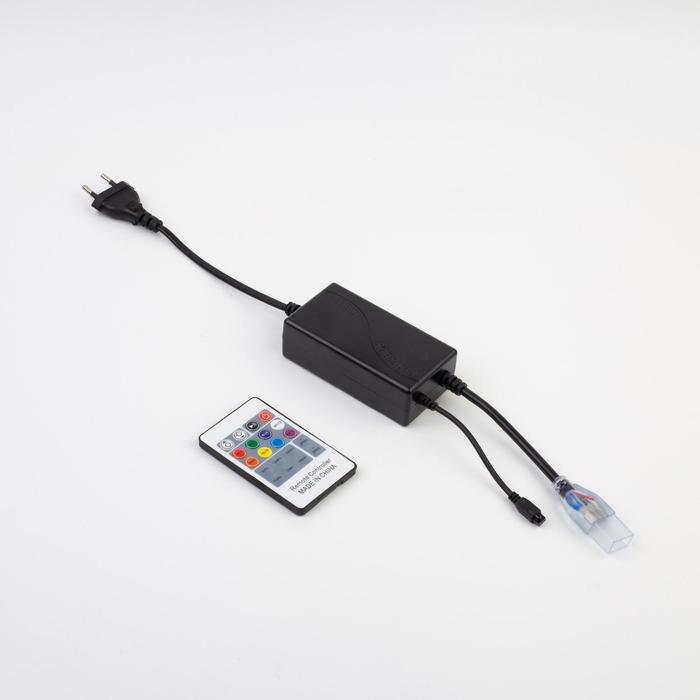 Контроллер Ecola для RGB ленты 14 × 7 мм, IP20, 220 В, 1000 Вт, пульт ДУ - Фото 1