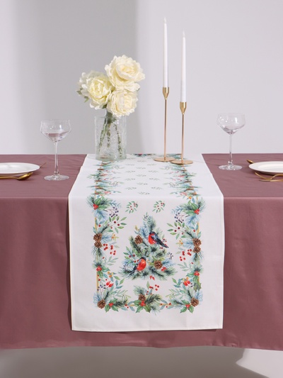 Дорожка новогодняя на стол «Этель» Christmas bells 40×147±5 см, 100% хл, саржа 190 г/м²