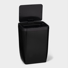 Ведро для мусора сенсорное Доляна, 12 л, чёрное - Фото 2