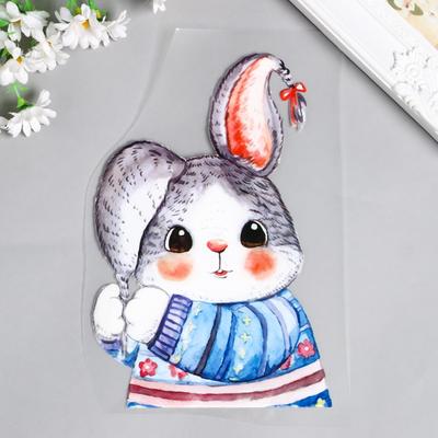 Термонаклейка «Заюшка с косичками», 23×15 см