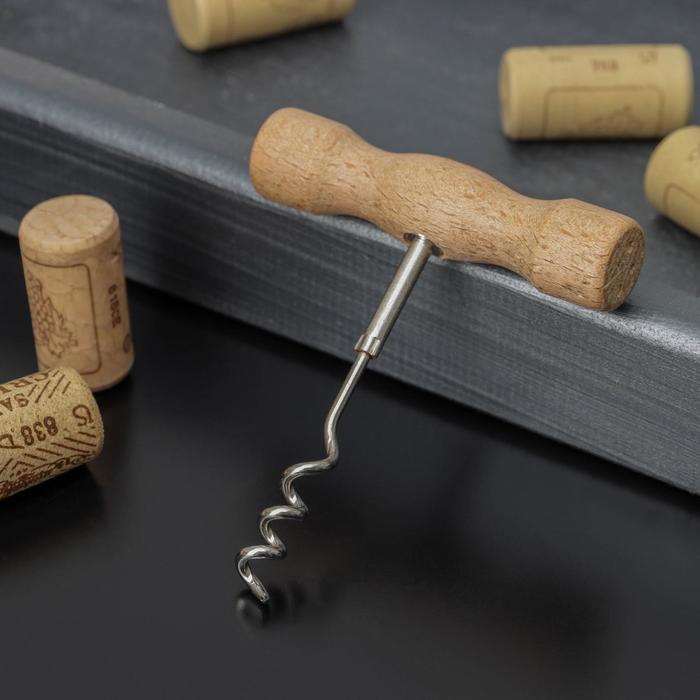 Штопор для вина «Универсал», 10 см, дерево - Фото 1