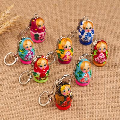 Брелок для ключей на кольце «Матрёшка», 4.5×2.5 см, ручная роспись, МИКС
