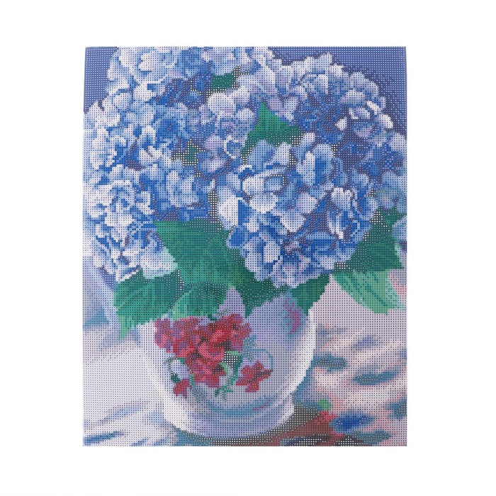 Алмазная мозаика с полным заполнением «Цветы в вазе» 40х50 см, на подрамнике - фото 1888176630