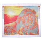 Алмазная мозаика с полным заполнением «Лев и львята» 50х60 см - Фото 2