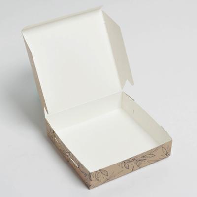 Кондитерская упаковка, коробка «Сделано с любовью», 14×14×3.5 см