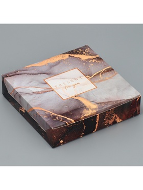 Кондитерская упаковка, коробка Present for you, 14 х 14 х 3,5 см
