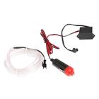 Неоновая нить Cartage для подсветки салона, адаптер питания 12 В, 2 м, белый - Фото 2