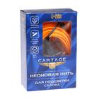 Неоновая нить Cartage для подсветки салона, адаптер питания 12 В, 2 м, желтый 6937266 - фото 16542511