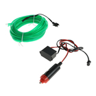 Неоновая нить Cartage для подсветки салона, адаптер питания 12 В, 5 м, лимонный - Фото 4