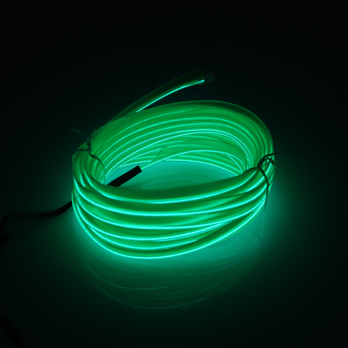 Неоновая нить Cartage для подсветки салона, адаптер питания 12 В, 5 м, лимонный - Фото 1