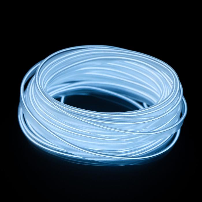 Неоновая нить Cartage для подсветки салона, адаптер питания 12 В, 7 м, белый - Фото 1