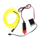 Неоновая нить Cartage для подсветки салона, адаптер питания 12 В, 7 м, лимонный - Фото 2