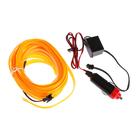 Неоновая нить Cartage для подсветки салона, адаптер питания 12 В, 7 м, желтый - Фото 2