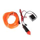 Неоновая нить Cartage для подсветки салона, адаптер питания 12 В, 7 м, оранжевый - Фото 2