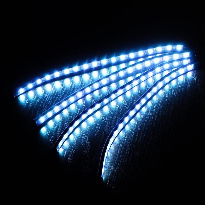Подсветка салона 18 LEd=5050, 32 см, пульт, светомузыка, мультисвет RGB, 4 шт. - Фото 1