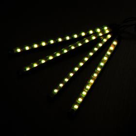 Подсветка салона 12 LED-5050, 22 см, пульт, светомузыка, мультисвет RGB, 4 шт 7055974