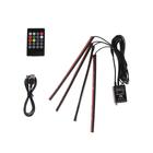 Подсветка салона 12 LED-5050, 22 см, пульт, светомузыка, мультисвет RGB, 4 шт - Фото 2