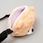 Сумка детская плюшевая «Медвежонок», бежевая - фото 37431279