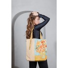 Сумка-шопер Vangog flower без молнии с подкладкой, цвет бежевый - фото 30305458