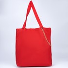 Сумка-шопер Flowers без молнии с подкладкой, цвет красный 6938757