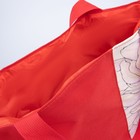 Сумка-шопер Flowers без молнии с подкладкой, цвет красный 6938757