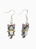 Серьги детские «Выбражулька» котята, цвет серый в серебре - Фото 2