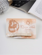 Заколка - автомат для волос «Малика», прямой, 7.5 см, бежевая (комплект 2 шт) - фото 40525509