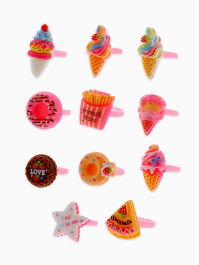 Кольцо «Выбражулька. Сладости», форма МИКС, фасовка 100 шт. цветное, безразмерное