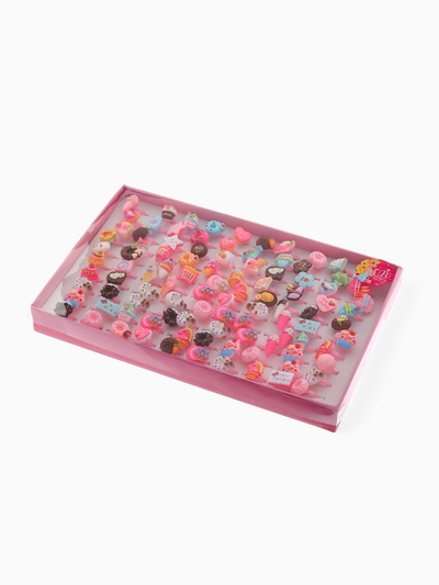 Кольцо «Выбражулька. Сладости», форма МИКС, фасовка 100 шт. цветное, безразмерное