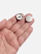 Набор металлических пуговиц на ножке, d=18 мм, 10 шт., цвет серебряный матовый - Фото 3