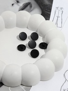 Пуговицы на ножке, металлические, d=11 мм, набор 10 шт., матовые, чёрный - Фото 1