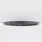 Набор столовый «Мрамор», 7 предметов: тарелка d=30 см - 1 шт, d=21,5 см - 6 шт, цвет чёрный - фото 4481958