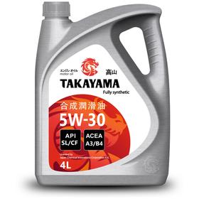 Масло Takayama 5W-30 API SL/СF, синтетическое, пластик, 4 л