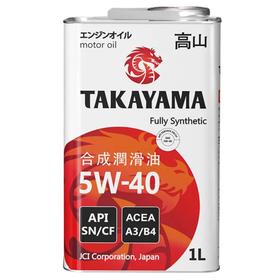 Масло Takayama 5W-40 API SN/CF, ACEA A3/B4, синтетическое, 1 л