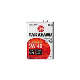 Масло Takayama 5W-40 API SN/CF, ACEA A3/B4, синтетическое, 4 л