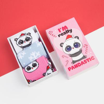 Набор детских носков KAFTAN «Панда» 3 пары, размер 16-18