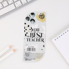 Ручка с колпачком «Учителю: Teacher №1», пластик, синяя паста, фурнитура серебро, 1.0 мм - Фото 2