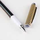 Ручка с колпачком Teacher №1, пластик, синяя паста, фурнитура серебро, 1.0 мм - Фото 4