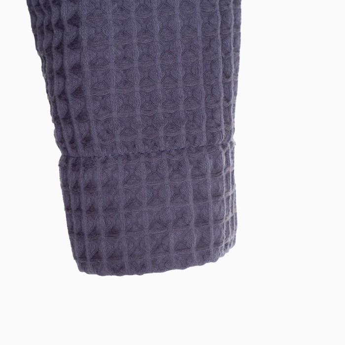 Халат вафельный мужской удлиненный Этель "Boho" размер 50-52, цвет тёмно-серый, 100% хлопок, 290 г/м2 - фото 1910238320