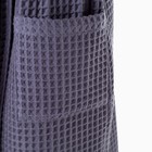 Халат вафельный мужской удлиненный Этель "Boho" размер 50-52, цвет тёмно-серый, 100% хлопок, 290 г/м2 - Фото 6
